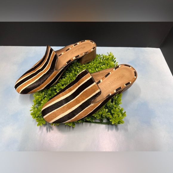 MADEWELL Willa Striped Calf Hair Loafers - Picture 2 of 9